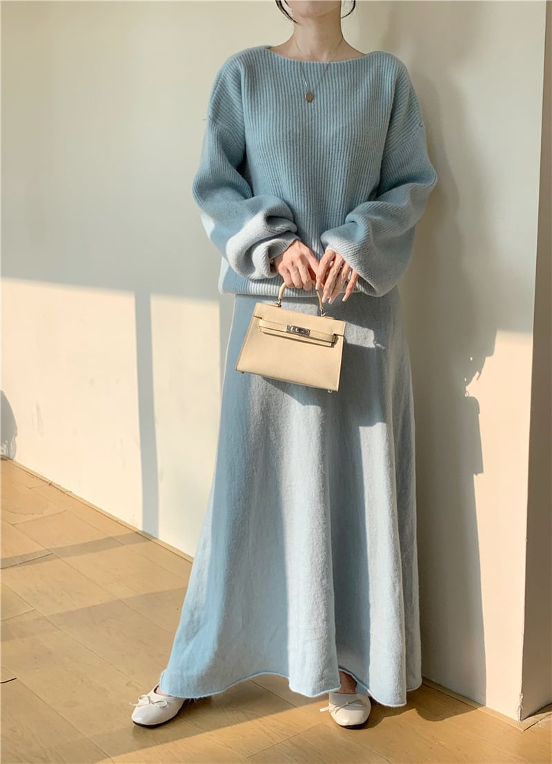 【set】ニットセーター×スカートセット　M26379