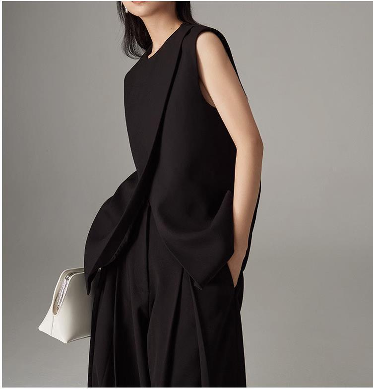 【set】スーツベスト+ギャザーガウチョパンツ２点セットG21397