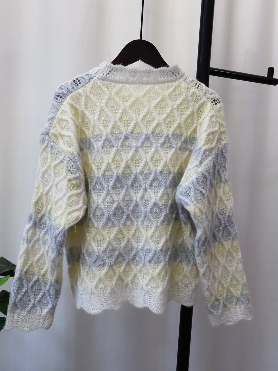 【tops】クルーネックニットセーター　M18525