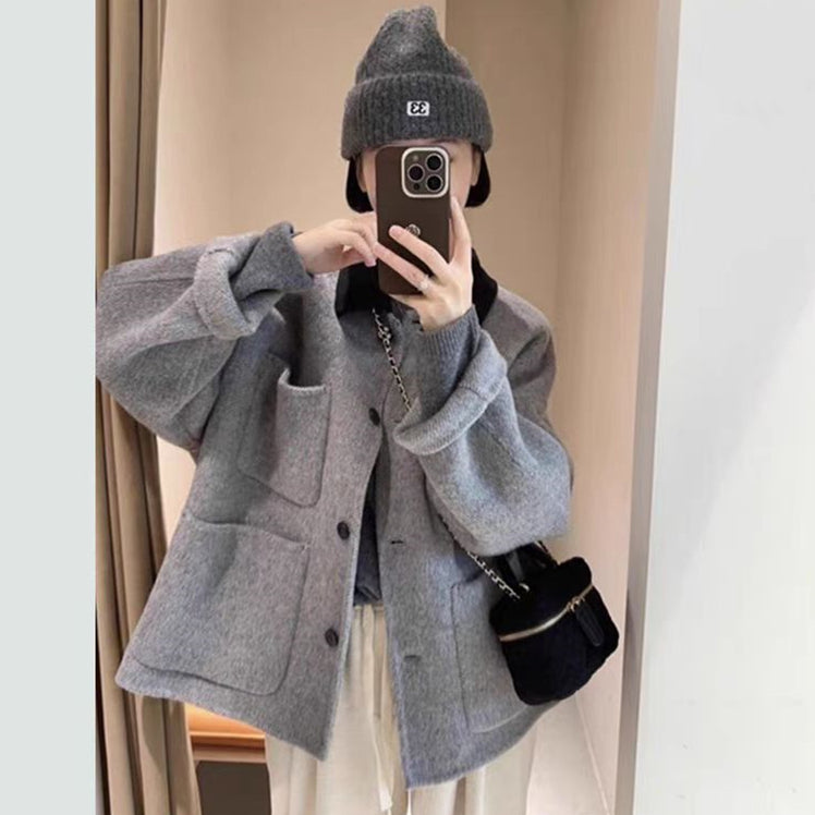 【outer】秋冬ラシャ生地コートアウターG24036