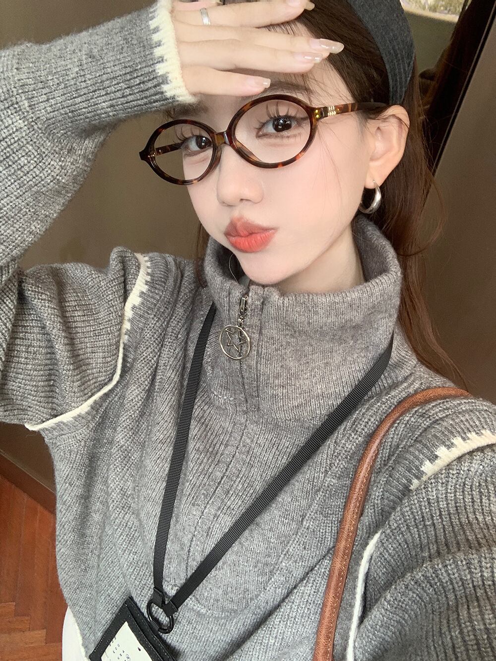 【tops】ファスナーニットセーター　M27680