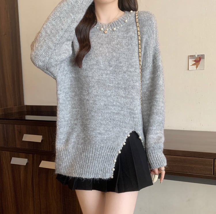 【tops】パールニットセーター　M27415