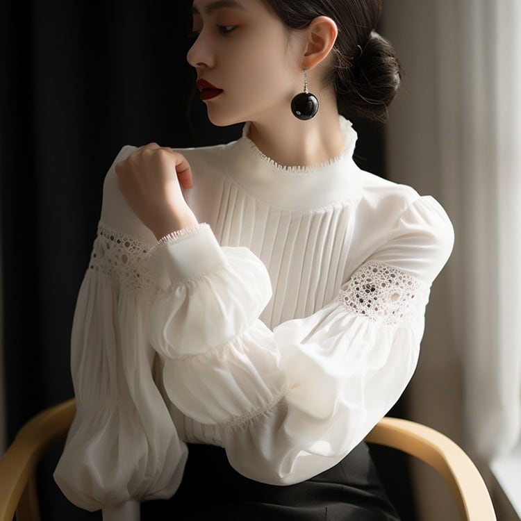 【tops】ラウンドネックブラウスG20500