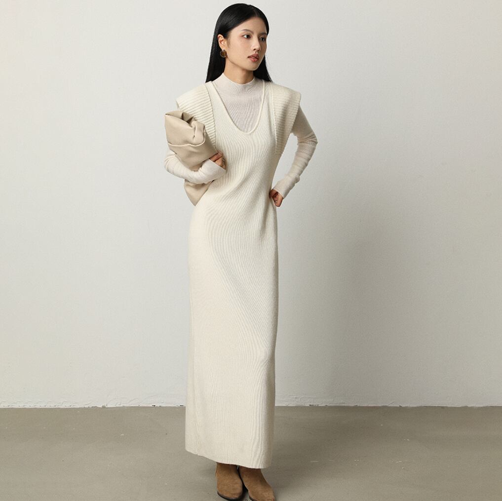 【dress】ノースリーブニットワンピース　N2809