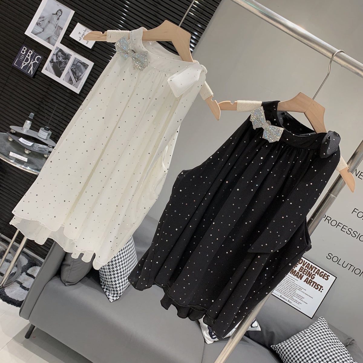 【tops】ノースリーブリボン付きトップス　M24982