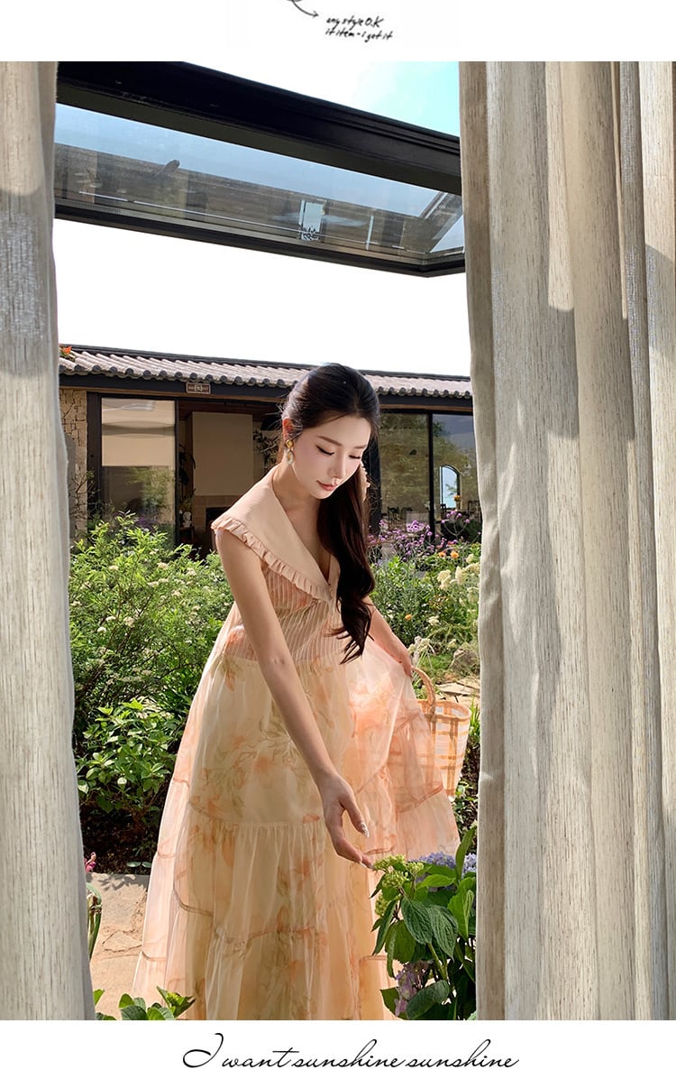 【dress】プリントワンピース　M25297