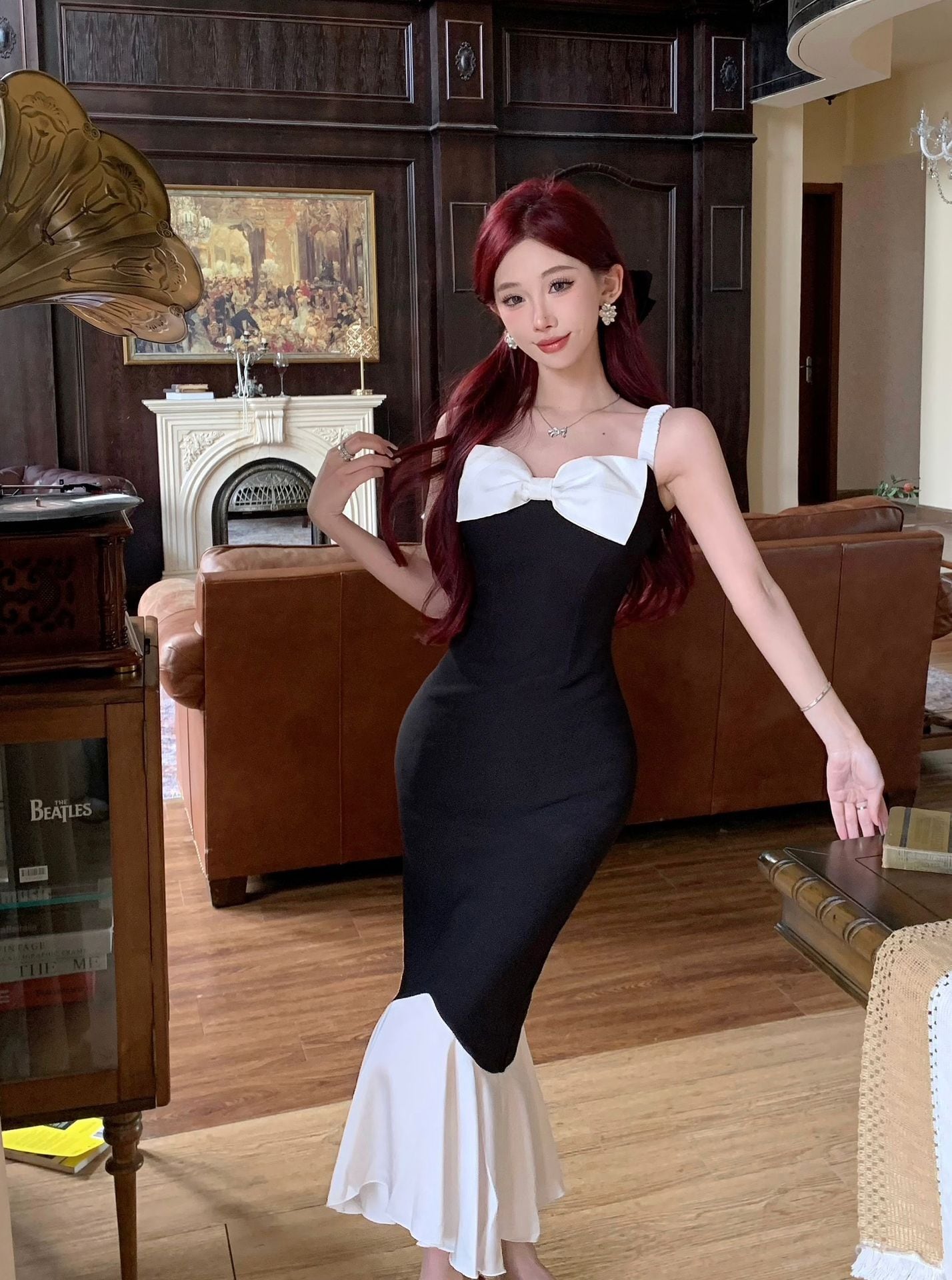 【dress】オフショルダーマーメイドワンピース G21117