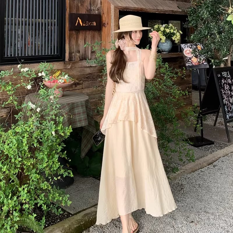 【dress】フレアキャミワンピース Q8335