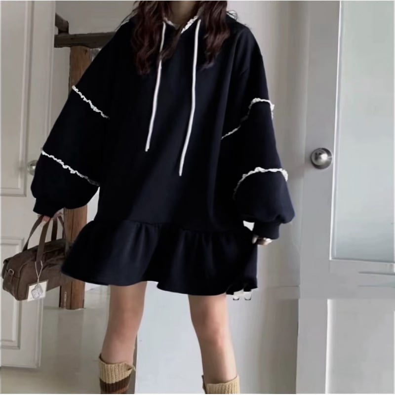 【dress】裹起毛カジュアルワンピース　M28925
