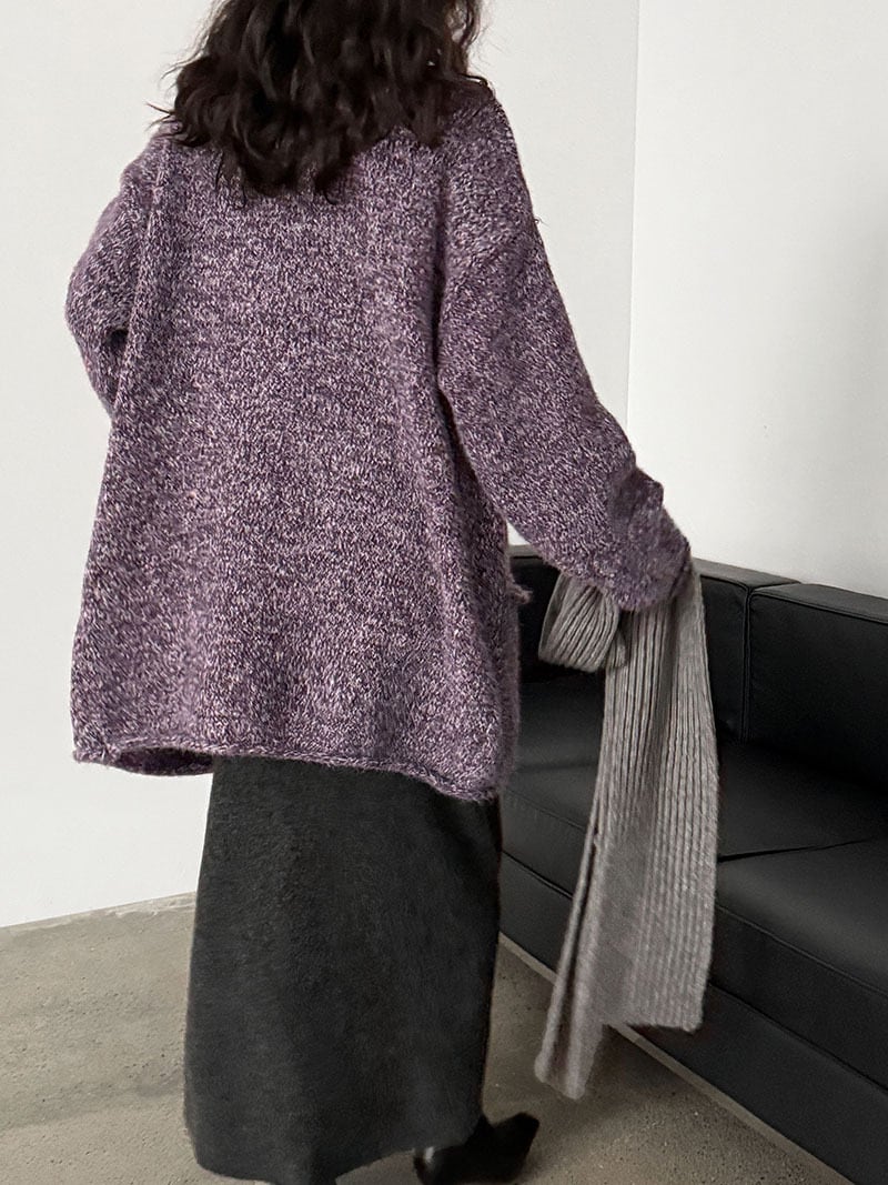 【outer】ロングニットカーディガン Q7301