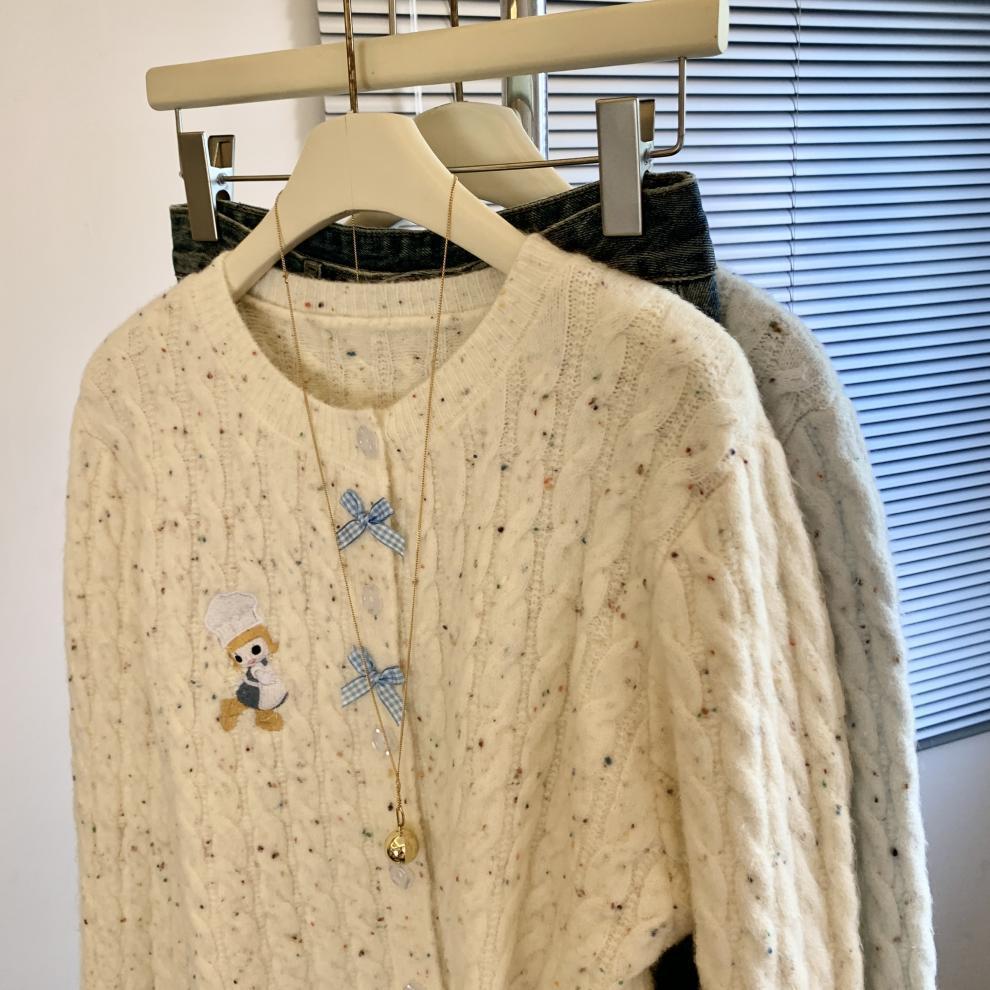 【outer】刺繍ニットカーデ　M29261