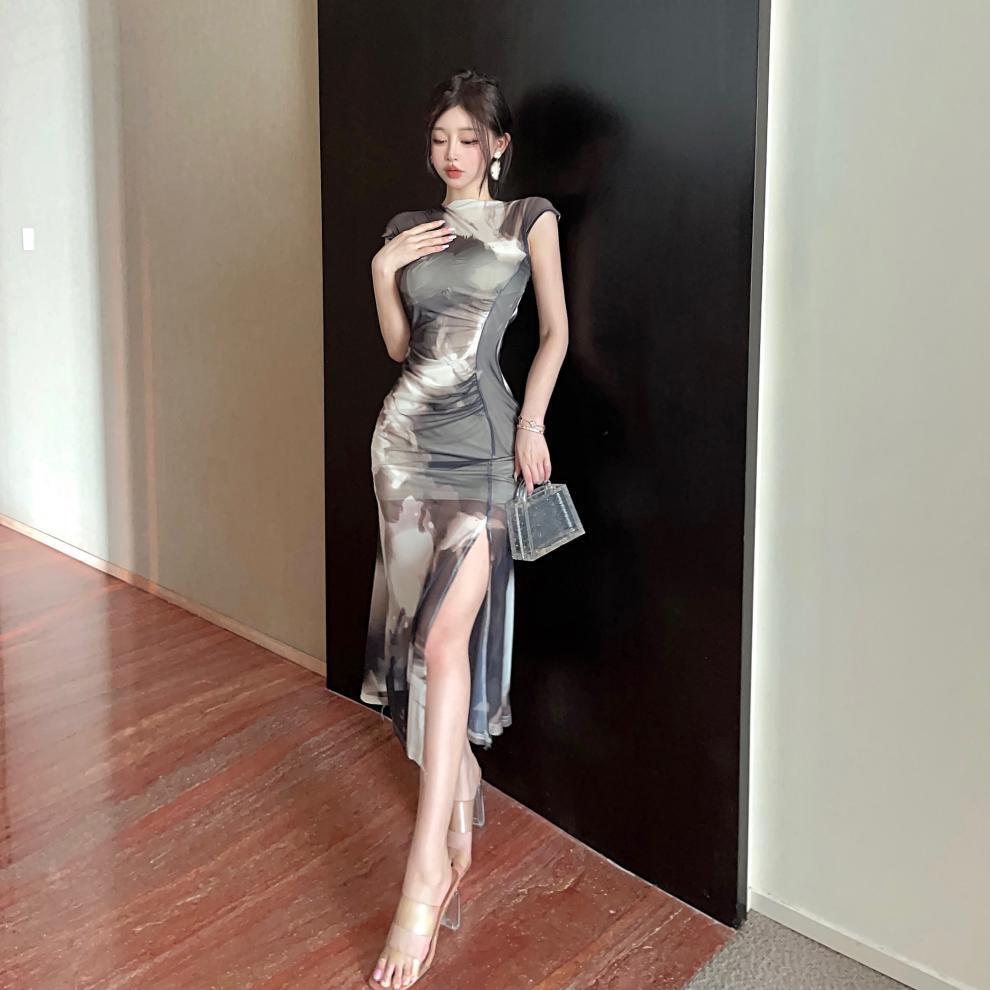 【dress】スリットワンピース　M25222