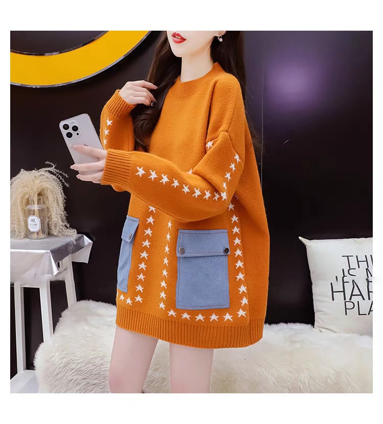 【tops】クルーネックニットセーター　M29196