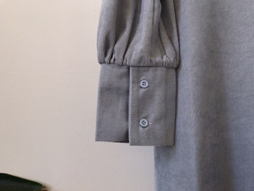 【dress】 韓国系気質満点レトロスウィートパフスリーブ着痩せコールテンワンピース G1775