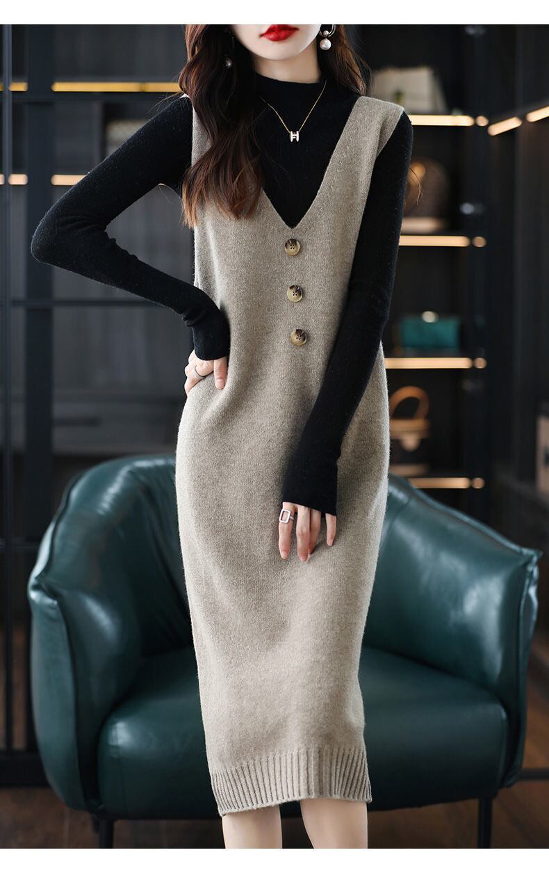 【dress】Ｖネックベストワンピース 　N2238