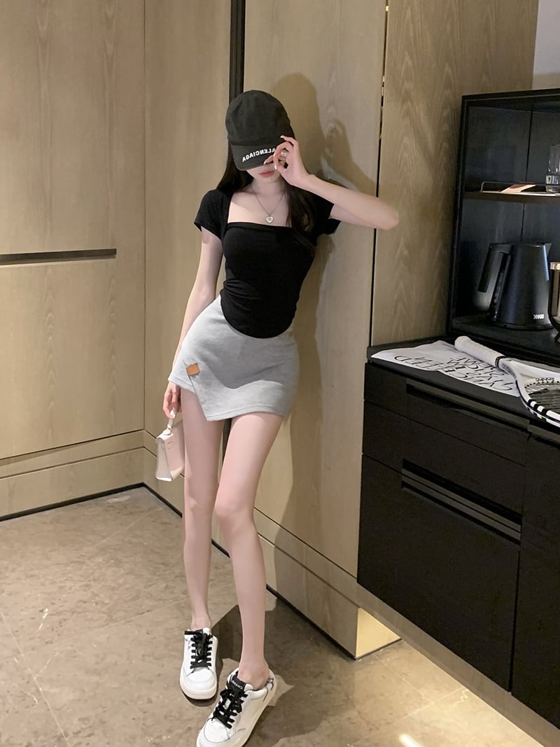 【bottoms】INS風AラインスカートG20182