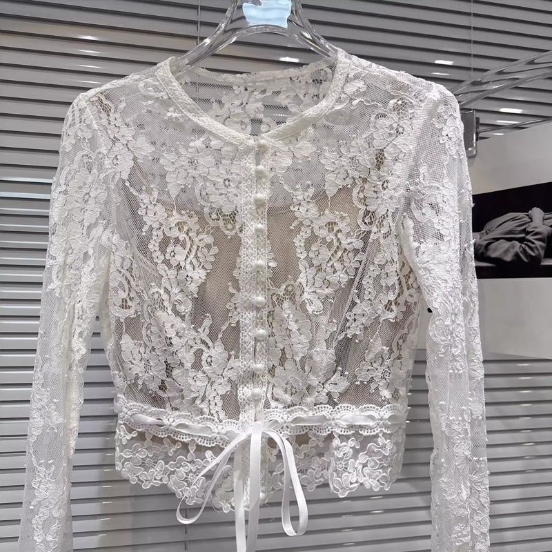 【set】レーストップス×ミニスカートセット Q7747