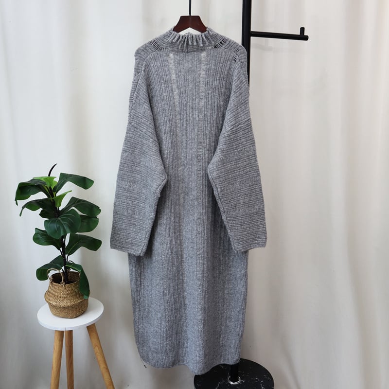 【outer】ロング丈ニットカーデ　M25641