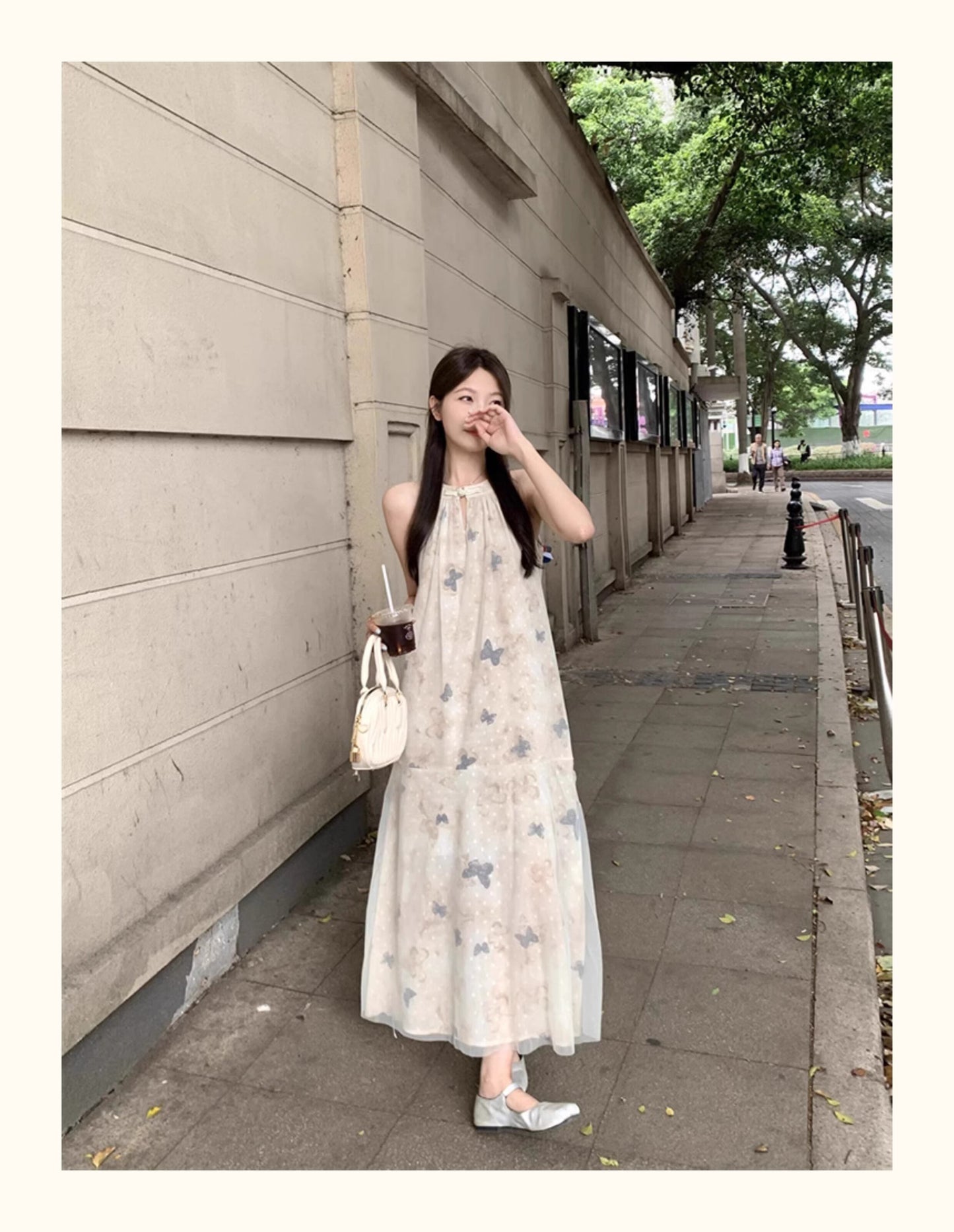 【dress】ホルターネックプリントワンピース G21520