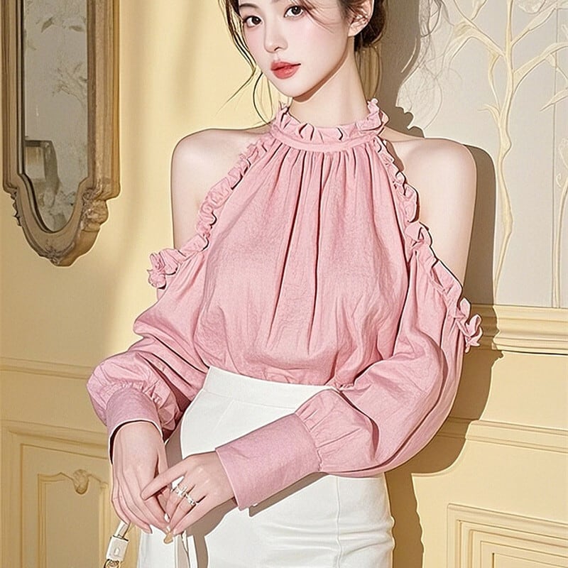 【tops】オフショルダーブラウス　M30086