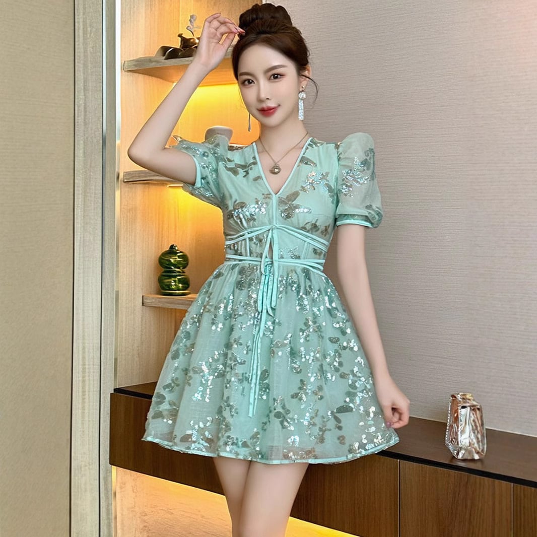 【dress】Vネックデートワンピース　M30096