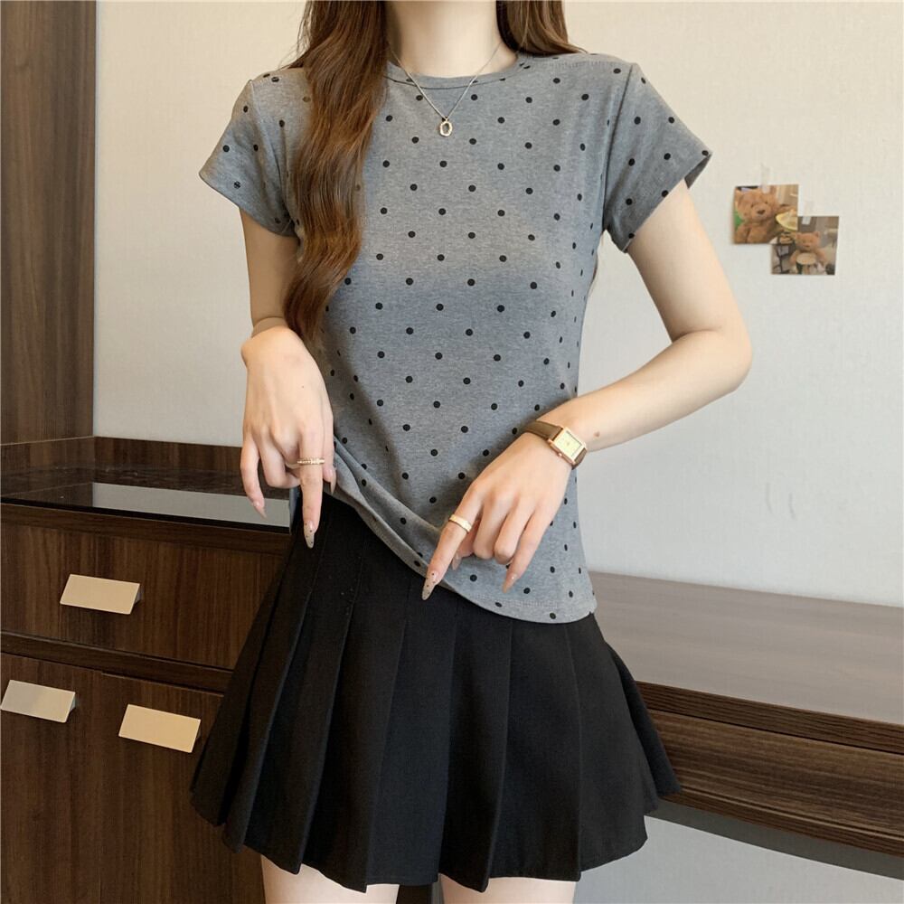 【tops】ドット柄TシャツG20723