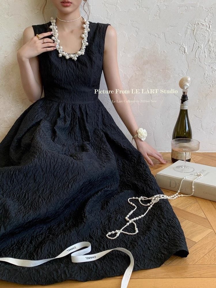 【dress】パールノースリーブワンピース　M24311