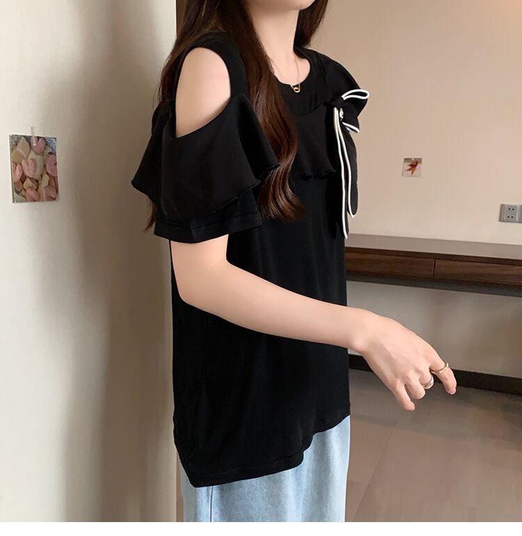 【tops】オフショルダー半袖TシャツG21044
