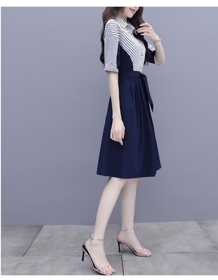 【dress】ファッションエレガント好感度UP!気質満点レトロ夏着痩せ ワンピース G0353