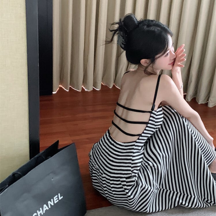 【dress】バックレスキャミワンピース　M24122