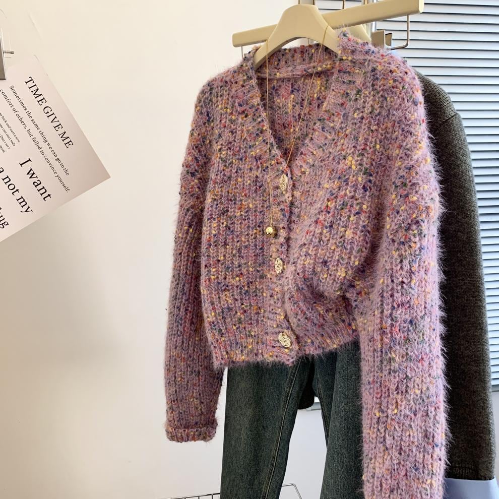 【outer】Vネックニットカーデ　M29269