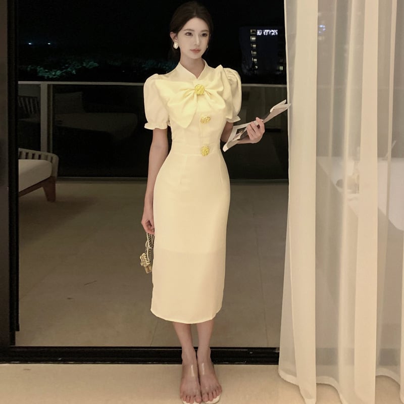 【dress】リボン付きワンピース　M25203