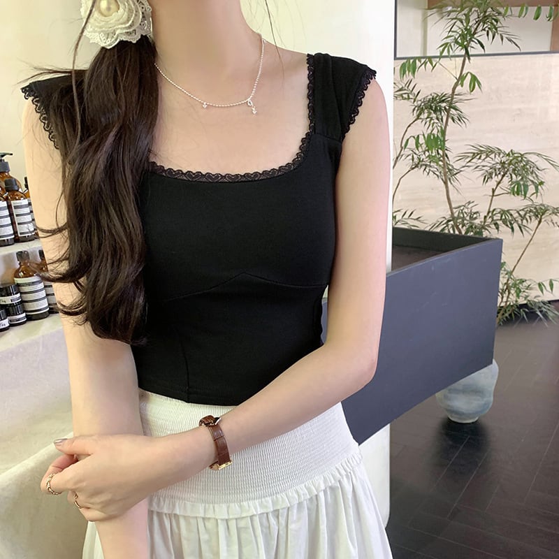 【tops】レースキャミソール　M25032