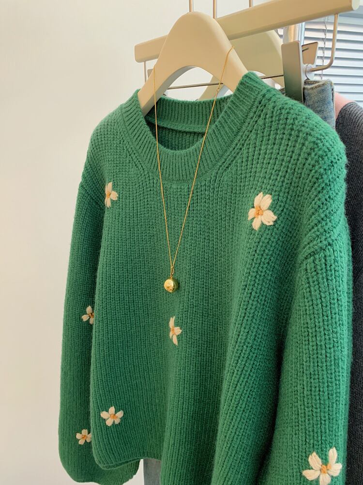 【tops】クルーネックニットセーター　M28853