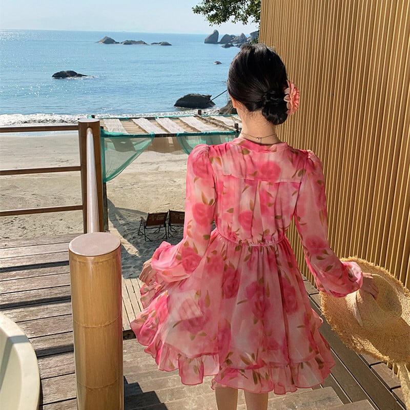 【dress】花柄ワンピース　M29325