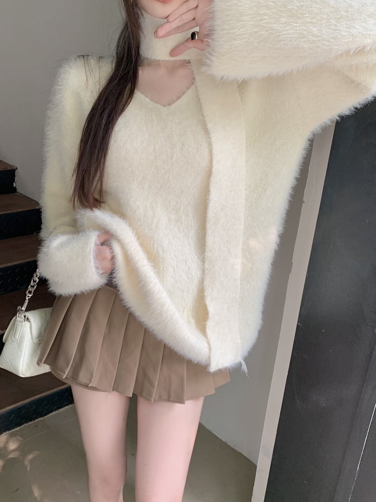 【tops】Vネックニットセーター　M27199