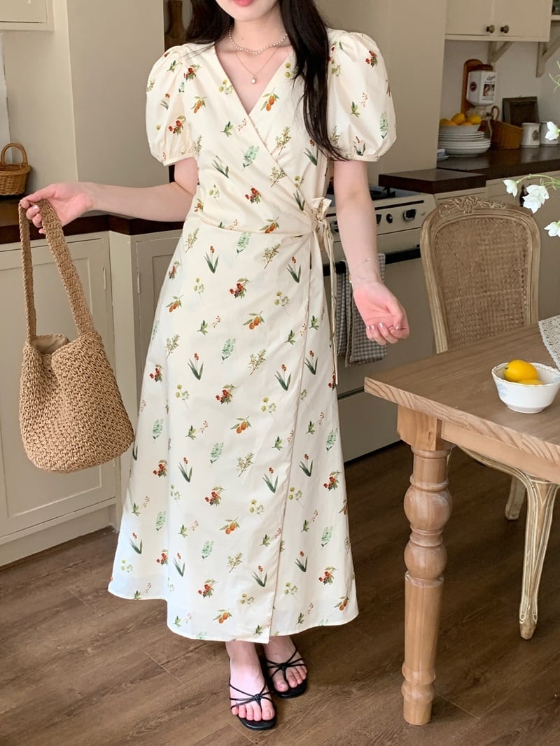 【dress】花柄ワンピース　M25191