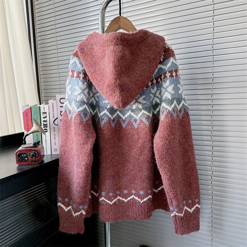 【outer】ジャカードニットカーデ　M28353
