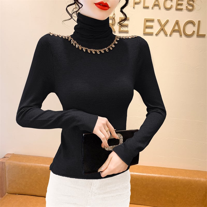【tops】ビジューニットトップス　M27731